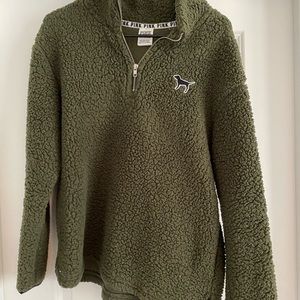 victoria secret pink pullover sherpa